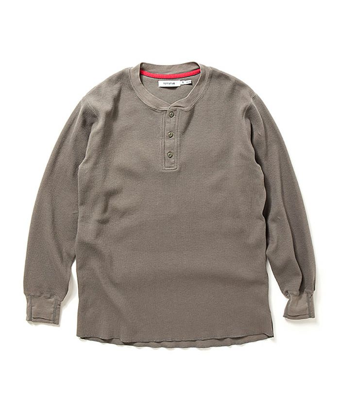 ＜nonnative＞DWELLER HENLEY NECK L/S TEE COTTON THERMAL