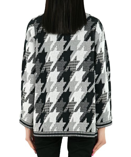 Mame Kurogouchi＞Houndstooth Knitted Jacket | MAKES ONLINE STORE