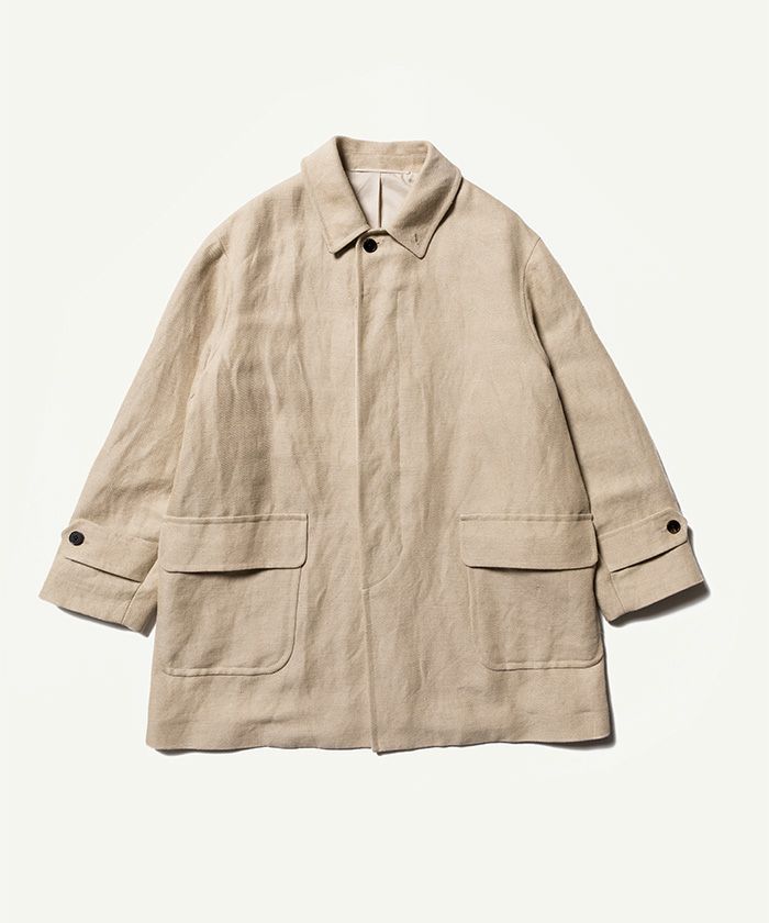 ア プレッセ ＜A.PRESSE＞Linen Half Coat