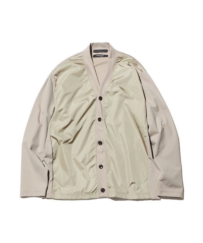 SOPHNET.＞LIMONTA NYLON FRONT PANELED CARDIGAN | MAKES ONLINE STORE