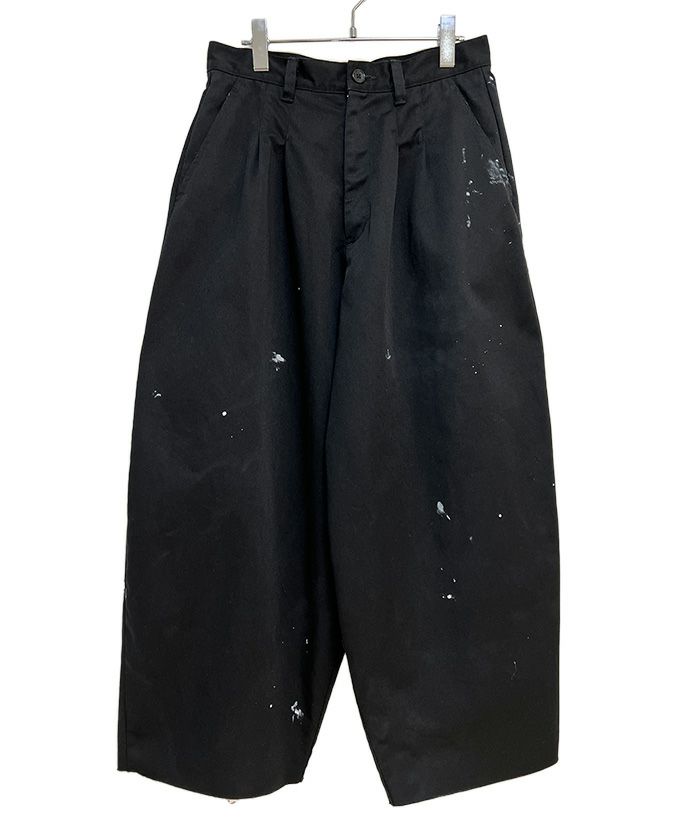 KIDILL＞TWO TUCK CROPPED PANTS - DISTRESSED FABRIC | MAKES ONLINE
