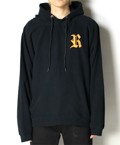 RAF SIMONS＞Oversized hoodie with R embroidery and patch | MAKES