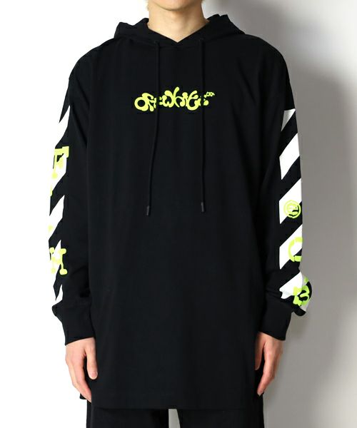 ＜Off-White＞OPPOSITE ARR TEE HOODIE（OMBS23-RTW0153）