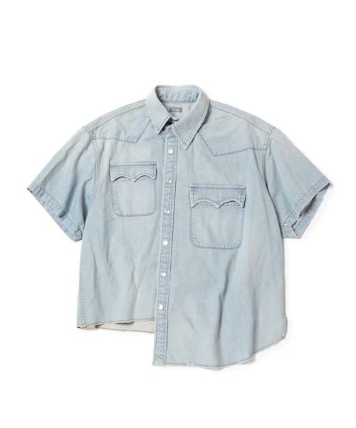 ＜kolor BEACON＞変形デニム Shirt(23SBM-B03137)