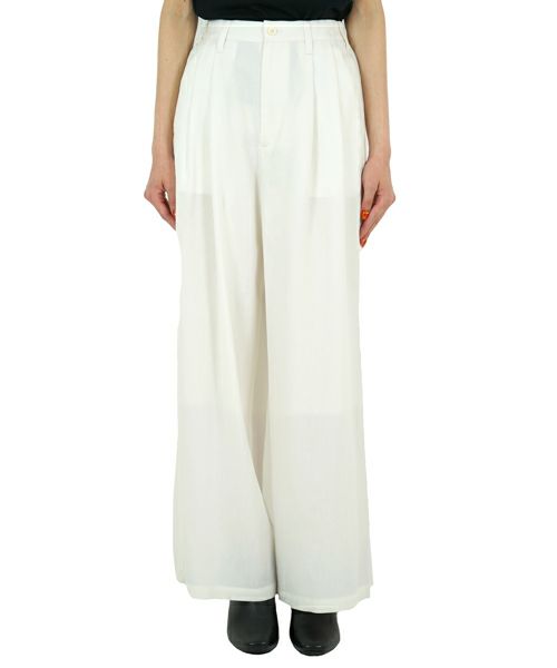 ＜Graphpaper＞Linen Cupro Two Tuck Wide Trousers