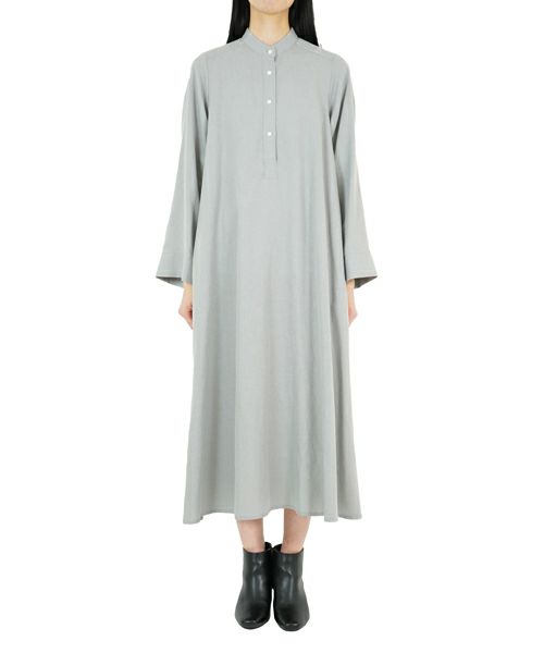 ＜Graphpaper＞Linen Cupro Band Collar Dress