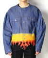 ＜TENDER PERSON＞FLAME HEM DENIM JACKET