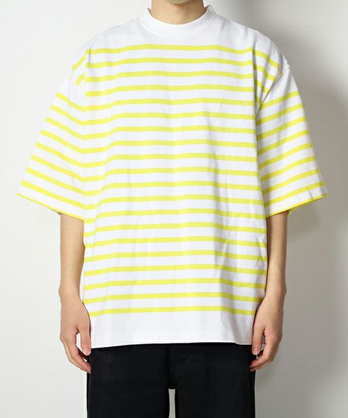 ＜blurhmsROOTSTOCK＞Border Harf-sleeve Tee