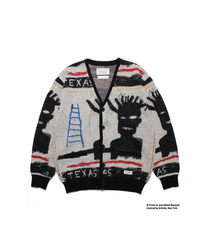 WACKO MARIA＞JEAN-MICHEL BASQUIAT / JACQUARD CARDIGAN (TYPE-1