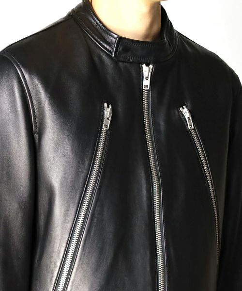 2011aw 5 zip leather riders jacket | ochge.org