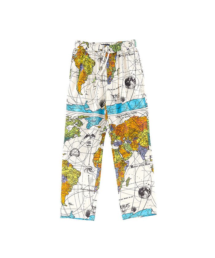 ＜SAINT MICHAEL＞DW_PAJAMA PNT/WORLD MAP