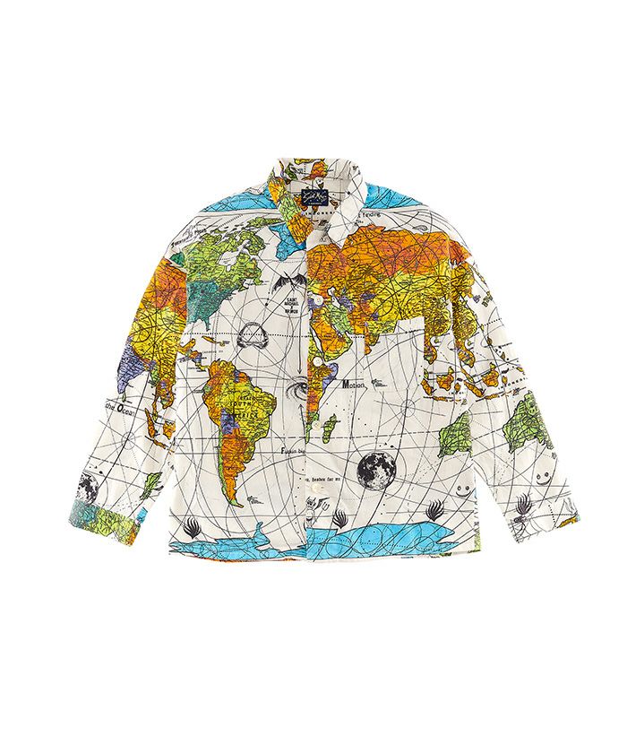 ＜SAINT MICHAEL＞DW_PAJAMA SH/WORLD MAP