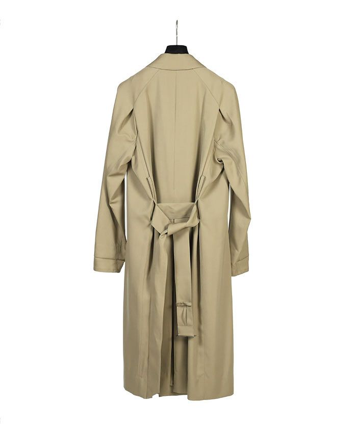 OVERCOAT＞Raglan Sleeve Overcoat With Two Way Collar In Wool Serge