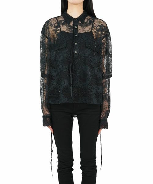 ＜Midorikawa＞LACE PULLOVER SHIRT(MID23SS-SH01)