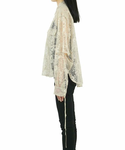 Midorikawa 23SS Lace pullover shirt ブラック