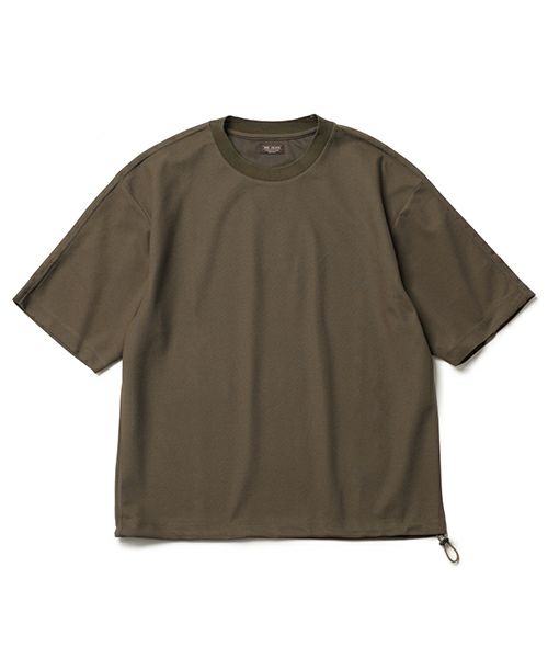 ＜MR.OLIVE＞FIELDSENSOR BIRDSEYE/ADJUSTMENT HEM T-SHIRT