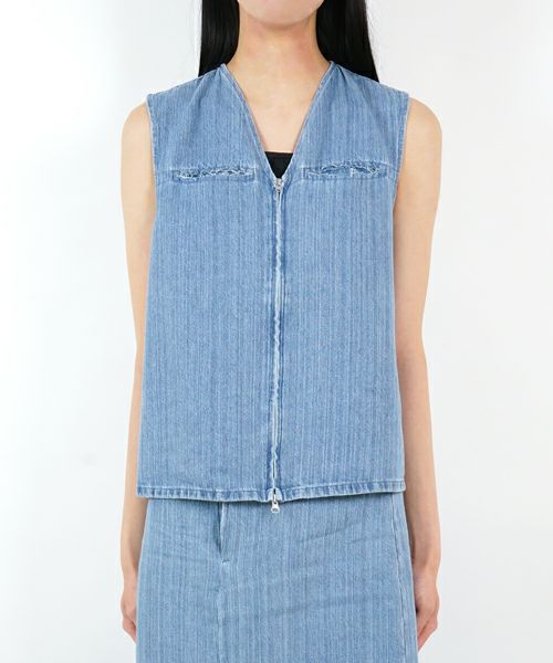 GABRIELA COLL GARMENTS＞DINIM ZIPPER VEST | MAKES ONLINE STORE