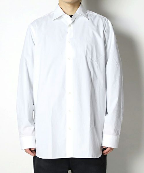 RAF SIMONS＞Big classic shirt with K.A.M. patch on back | MAKES