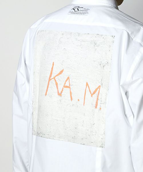 RAF SIMONS＞Big classic shirt with K.A.M. patch on back | MAKES