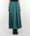 ＜ATON＞MICRO COTTON SATIN GATHERED SKIRT