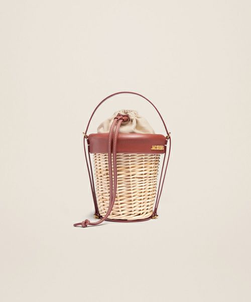 ＜JACQUEMUS＞Le panier Seau（Wicker bucket basket.)