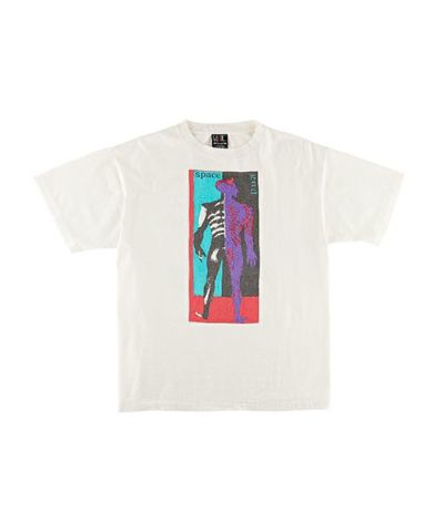 SAINT MICHAEL＞SS TEE/SPACE GOD/WHITE | MAKES ONLINE STORE