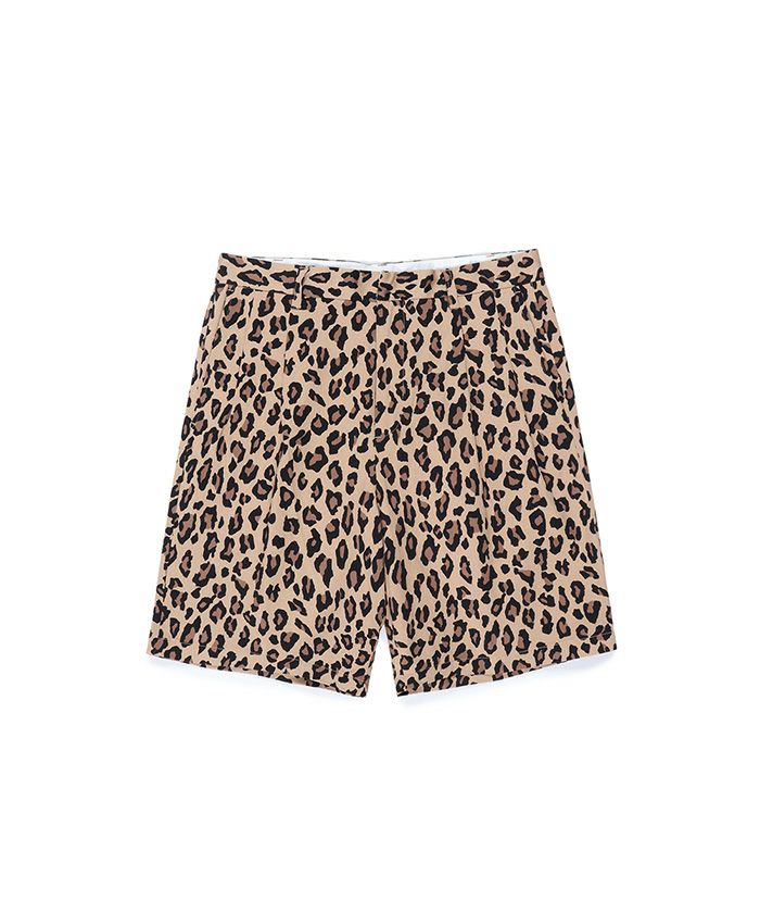 WACKO MARIA＞DICKIES / LEOPARD DOUBLE PLEATED SHORT TROUSERS