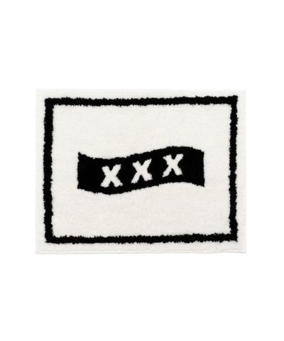 GOD SELECTION XXX ゴッドセレクショントリプルエックス 22AW Rug Mat ロゴラグマット ブラック GX-A22-GD-01