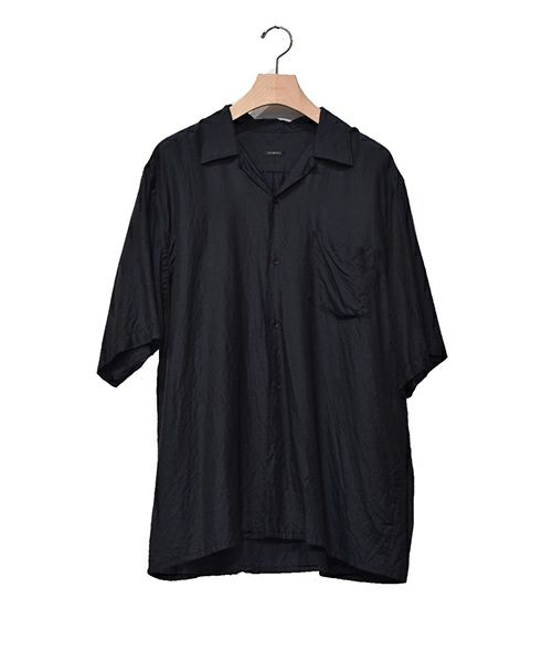 ＜COMOLI＞ウールシルク 半袖オープンカラーシャツ（X01-02019）