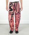 ＜RASSVET＞FLOWER PRINT SINGLE KNEE BAGGY DENIM TROUSERS