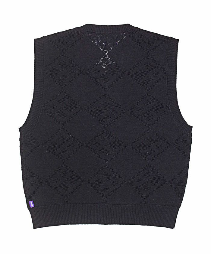 ＜Fucking Awesome＞Letter Square Vest Black