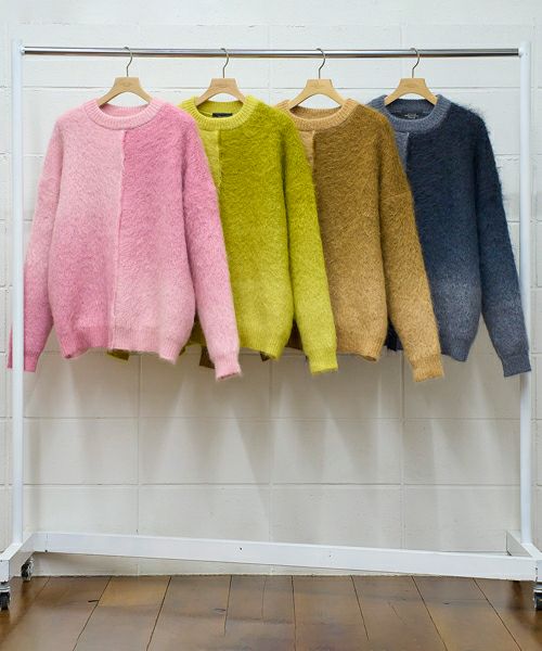 UNUSED / Gradation Mohair Pullover/2/モヘア/PNK/無地/US2377// UNUSED＞GRADATION MOHAIR PULLOVER | MAKES ONLINE STORE
