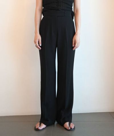 Mame Kurogouchi＞High Waisted Center Creased Suit Trousers | MAKES