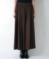 ＜ATON＞MICRO COTTON SATIN GATHERD SKIRT