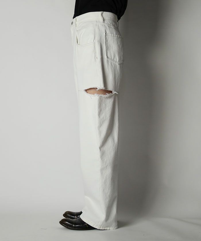 SLASH DETAIL DENIM JEANS