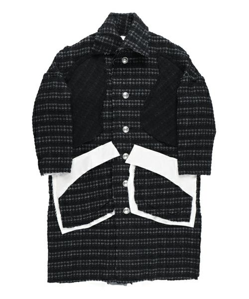＜sulvam＞Houndstooth over coat