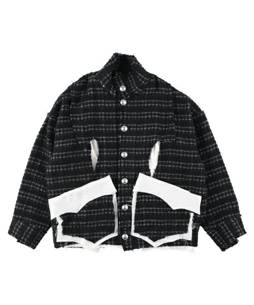＜sulvam＞Houndstooth over blouson