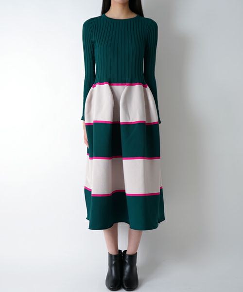 ＜CFCL＞POTERY LONG SLEEVE DRESS