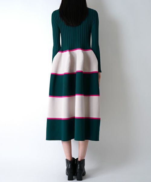 希少✨CFCL 抱えれ POTTERY DRESS ワンピース 長袖 リブニット L