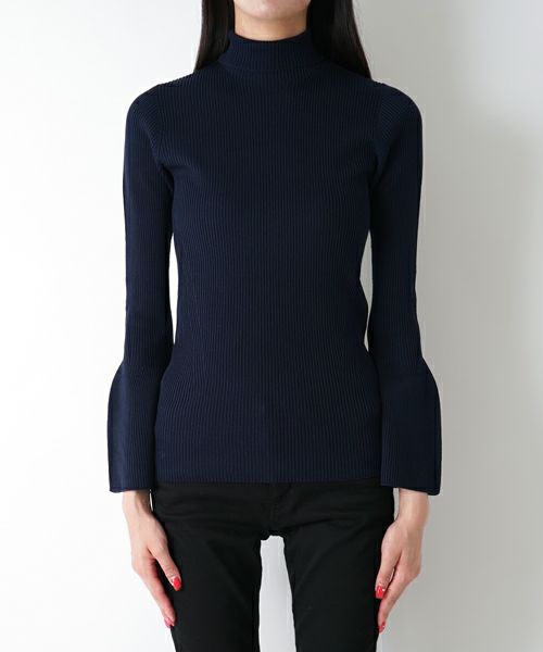 CFCL＞CUPRO RIB LONG BELL SLEEVE TOP | MAKES ONLINE STORE