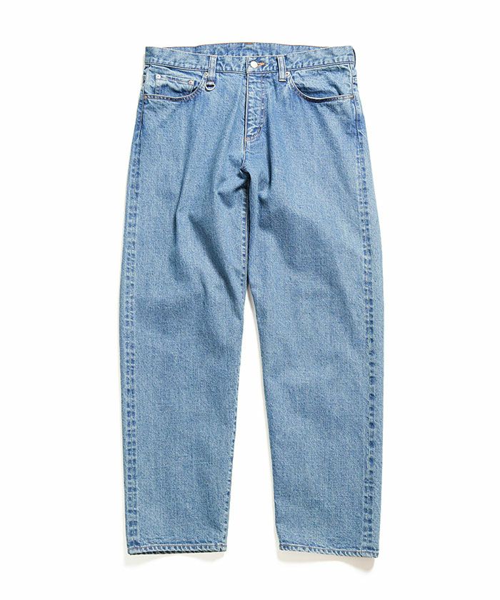 WASHED DENIM WIDE PANTS