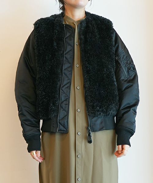 HYKE＞FAUX SHEARLING TYPE MA-1 | MAKES ONLINE STORE