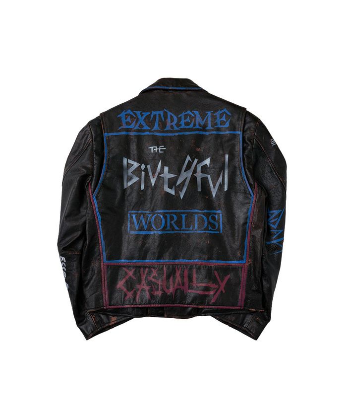 doublet BONDING PAINTED RIDERS JACKET S - csihealth.net