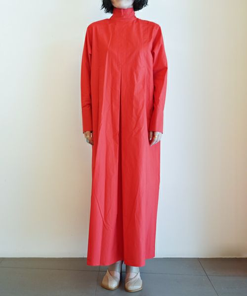 ＜SATORU SASAKI＞THREE TUCKED LONG DRESS(RED)