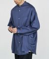 ＜Graphpaper＞Silicon Poplin Oversized Band Collar Shirt (GM233-50292)
