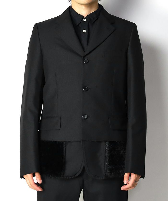 ＜COMME des GARCONS HOMME PLUS＞裾フェイクファー ジャケット
