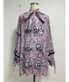 ＜KIDILL＞BOWTIE SHIRT GIRL PRINT PATTERN