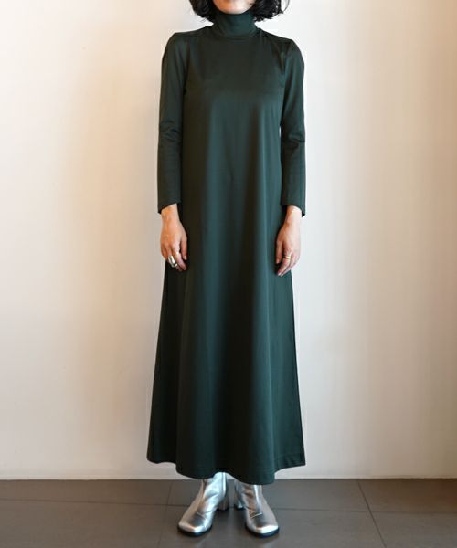 ＜Mame Kurogouchi＞Mercerized Cotton High Neck Dress