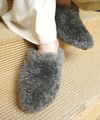 ＜HYKE＞FAUX SHEARLING WEDGE PUMPS