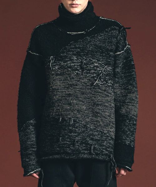 ＜The Viridi-anne＞reversible grunge sweater